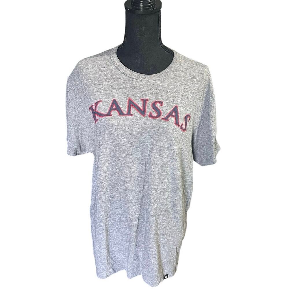 Kansas Jayhawks Grey Franklin Fieldhouse Short Sleeve Fashion Tee L NCAA